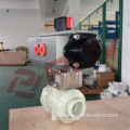 acid and alkali resistant pph pneumatic union ball valves with solenoid valve